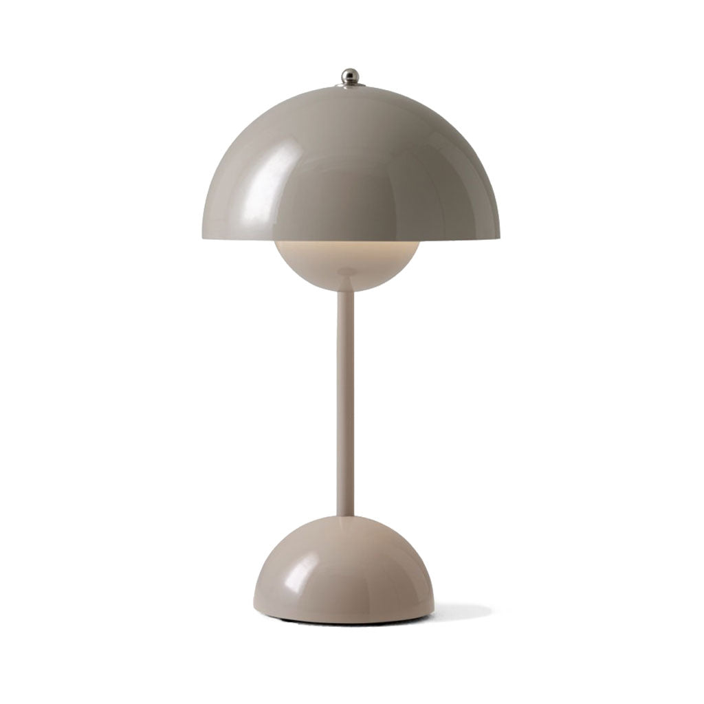 Flowerpot Portable Table Lamp Grey Beige   at Boston General Store