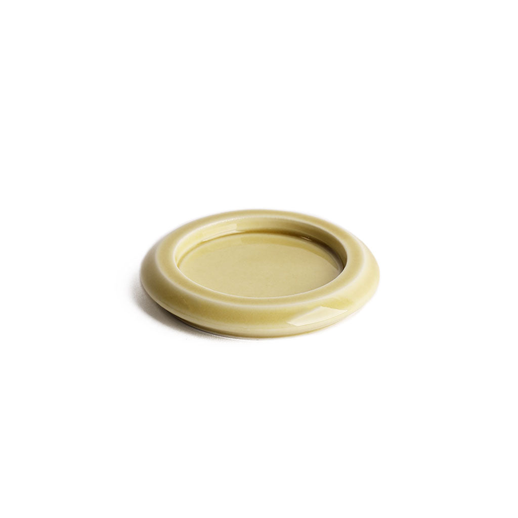 Round Seto Incense Tray Yellow   at Boston General Store